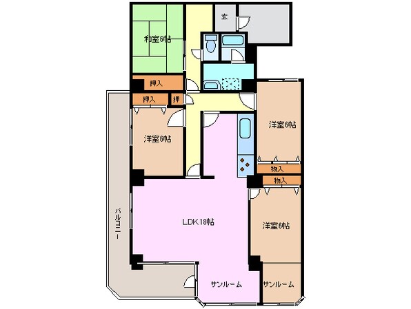 ロイヤル東海川原町の物件間取画像